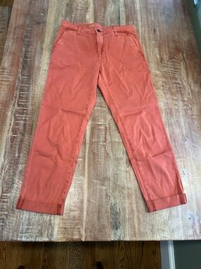 AG Adriano Goldschmied The Caden Nantucket Red Cuffed Ankle Trousers